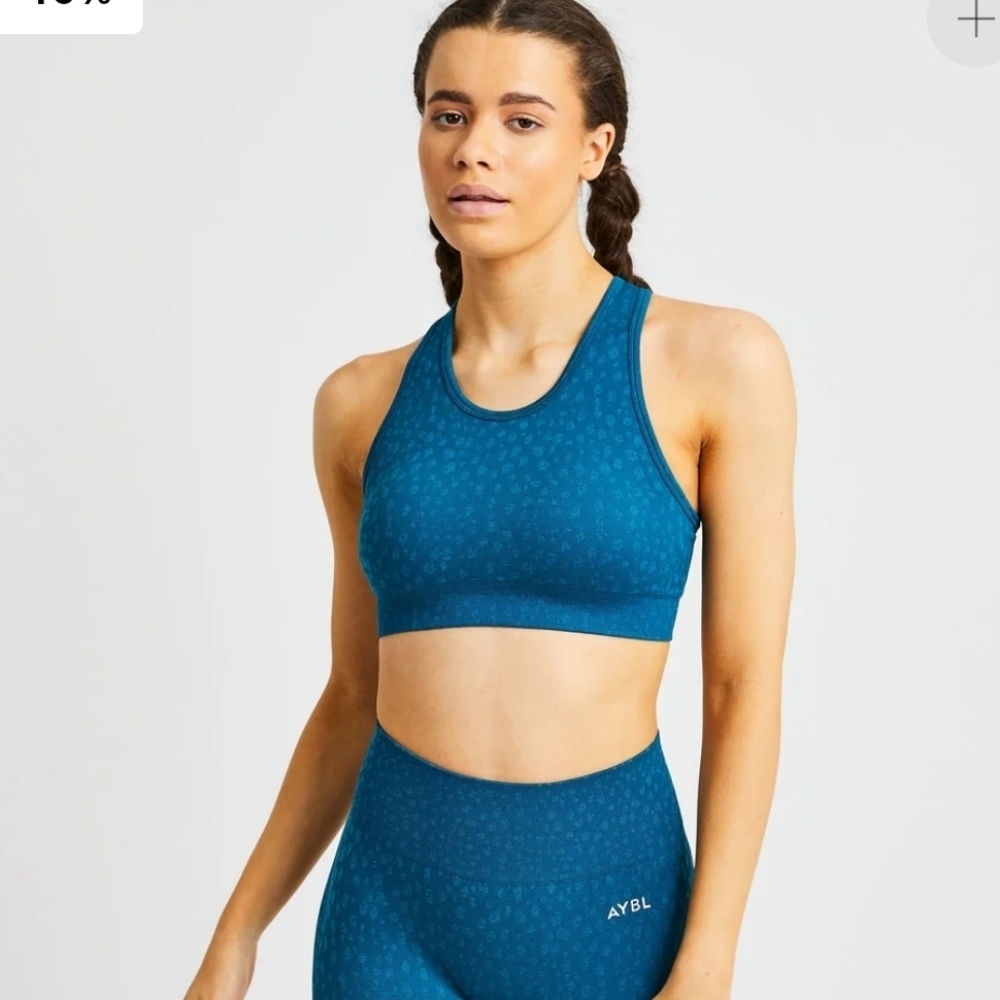 EVOLVE Speckle Seamless Sports Bra Teal